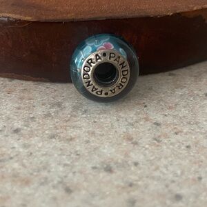 Authentic Pandora MURANO light blue and pink silver charm